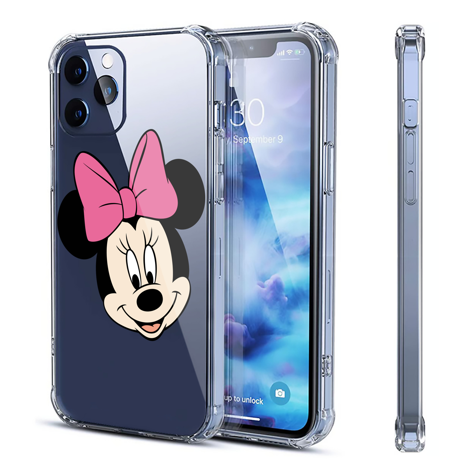 （画像用） ミッキーマウス Mickey Mouse 【iPhone 12シリーズ対応】透明スマホケース（クリアソフトケース）
